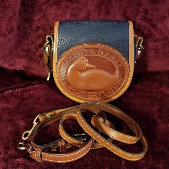 Dooney & Bourke Handbags - Vintage Navy Dooney Duck crossbody bag - Excellent!